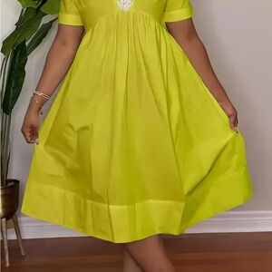 Elegant Lime Green Women's Dress
